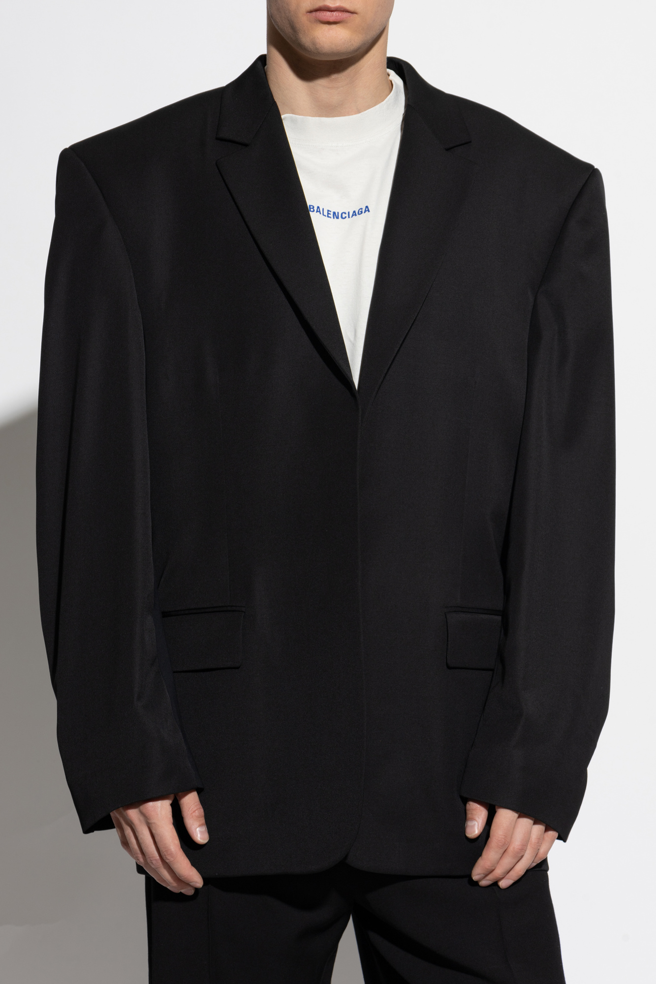 ジャケット Balenciaga Black Jersey Oversize Blazer Women's Hourglass Jacket Oversized in Black | Balenciaga US